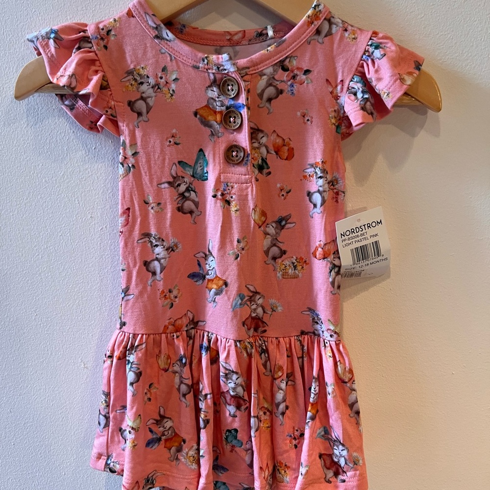 NWT Posh Peanut dress with attached bloomers (12-18m)